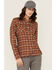 Image #1 - Wolverine Women's Autumn II Plaid Print Long Sleeve Button-Down Flannel Shirt, Brown, hi-res