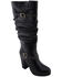 Milwaukee Leather Women's Slouch Platform Boots - Round Toe, Black, hi-res