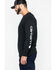 Carhartt Men's Loose Fit Heavyweight Long Sleeve Logo Graphic Work T-Shirt - Big & Tall, Black, hi-res