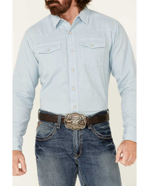 Ariat Men's Jurlington Long Sleeve Snap Western Shirt , Blue, hi-res