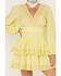 Image #4 - Maia Bergman Women's Mika Lace Tiered Mini Dress, Yellow, hi-res