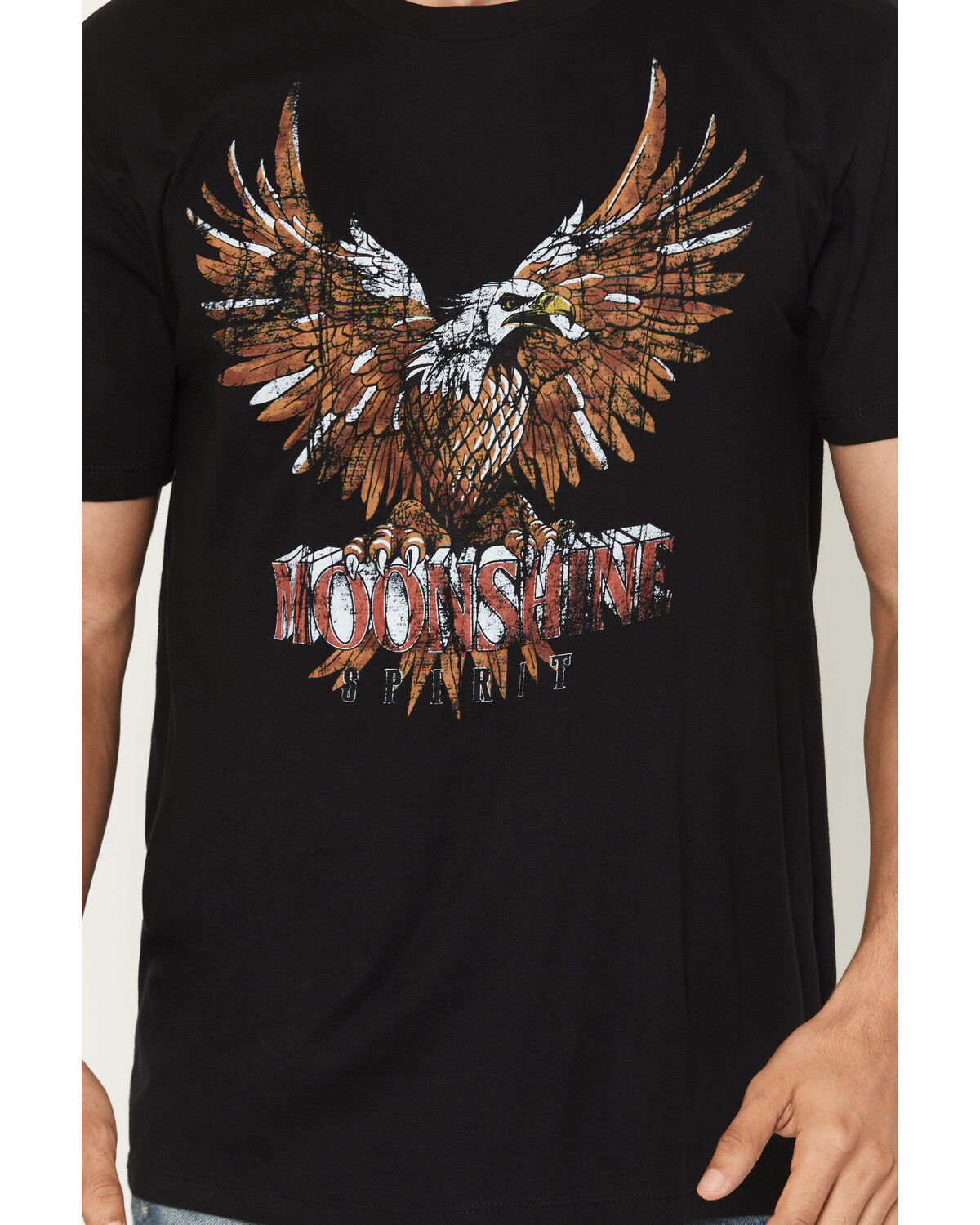 Image #3 - Moonshine Spirit Men's Soaring Eagle Short Sleeve Graphic T-Shirt, Black, hi-res