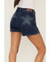 Image #4 - Rock & Roll Denim Women's Dark Wash High Rise Star Denim Shorts, Blue, hi-res