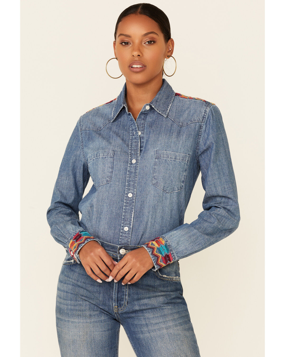 Button up long sleeve shirt womens