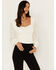 Image #1 - Idyllwind Women's Dallas Smocked Lace Puff Sleeve Top, Ivory, hi-res