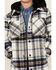 Image #3 - Urban Republic Boys' Plaid Print Sherpa Lined Hooded Shirt Jacket, White, hi-res