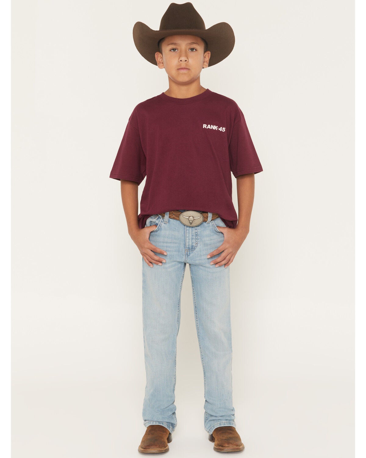 Wrangler 20X Boys' Light Wash Slim Bootcut Stretch Denim Jeans, Light Wash, hi-res