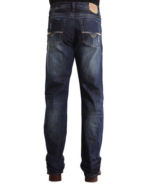 Image #1 - Stetson Modern Fit "V" Stitched Jeans, Dark Stone, hi-res