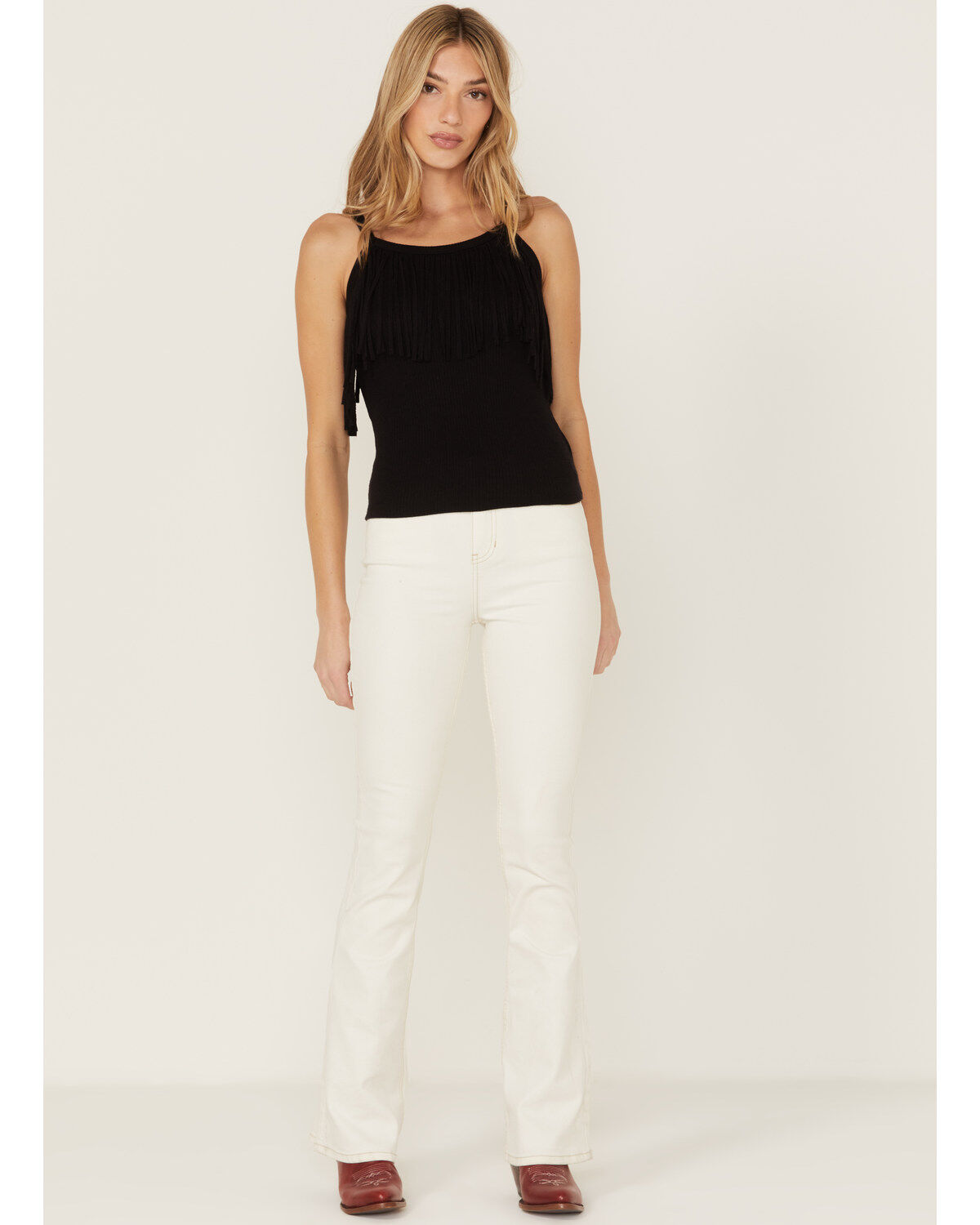Image #4 - Idyllwind Women's Levy Lane Fringe Rib Tank, , hi-res
