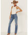 Image #1 - Free People Women's Carmen Vintage Flare Jeans, Medium Wash, hi-res
