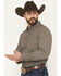 Image #2 - Cody James Men's Denali Ridge Micro Floral Print Long Sleeve Snap Western Shirt, Dark Brown, hi-res