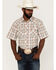Wrangler Retro Men's Plaid Short Sleeve Snap Western Shirt , Brown, hi-res