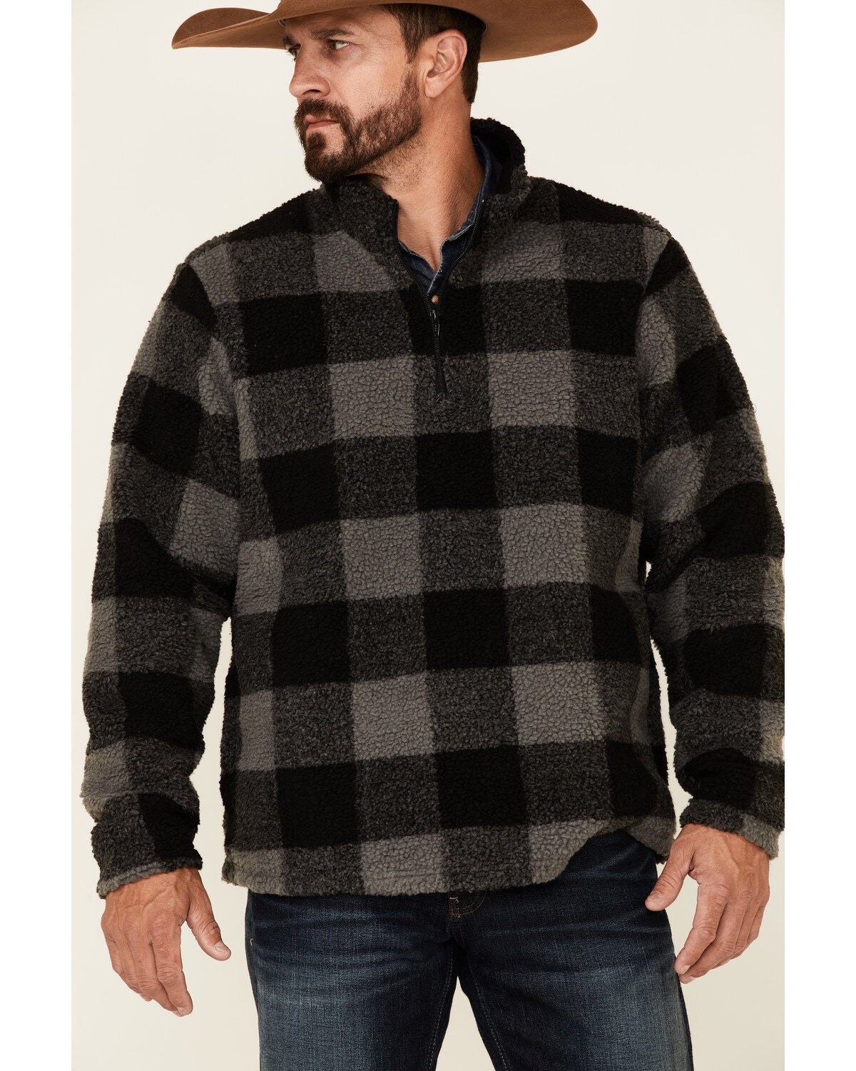 sherpa pullover charcoal