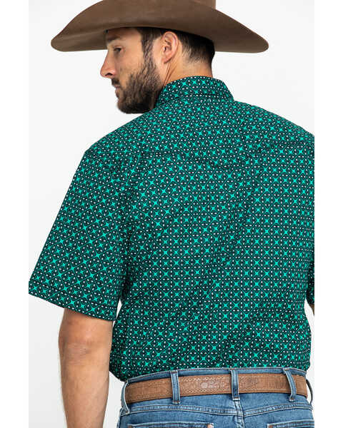 Image #5 - Wrangler 20X Men's Advanced Comfort Green Geo Print Short Sleeve Western Shirt , , hi-res