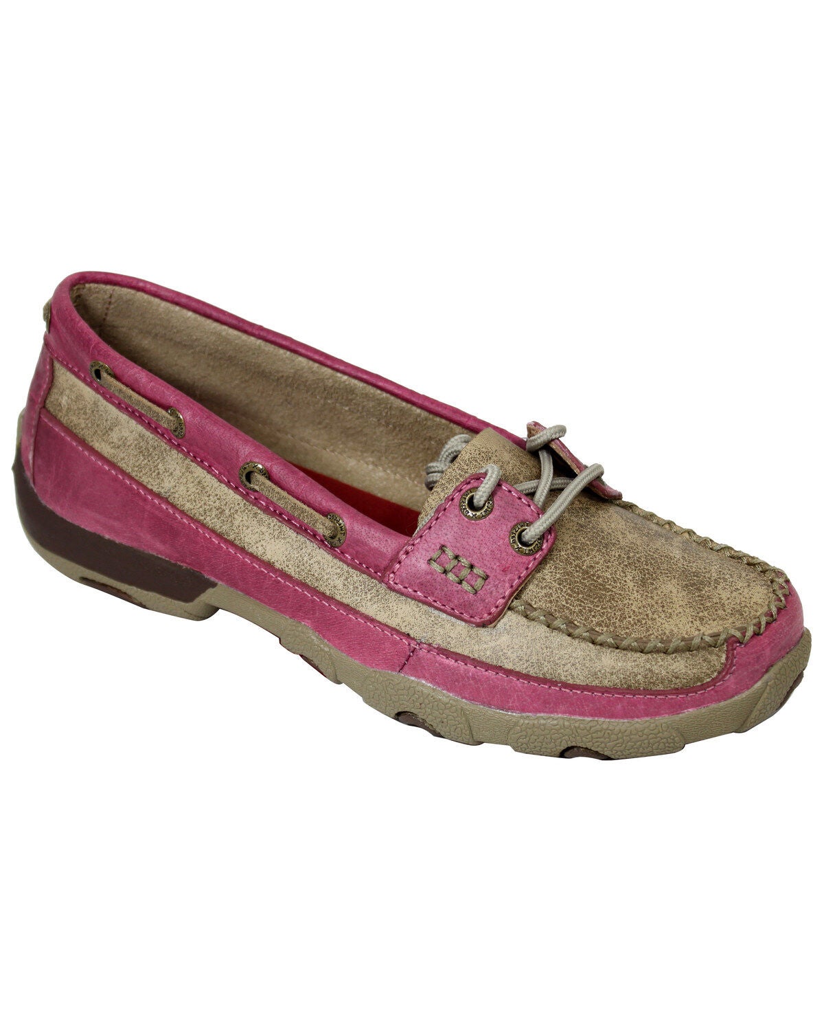Twisted X Women's Tan and Pink Driving 