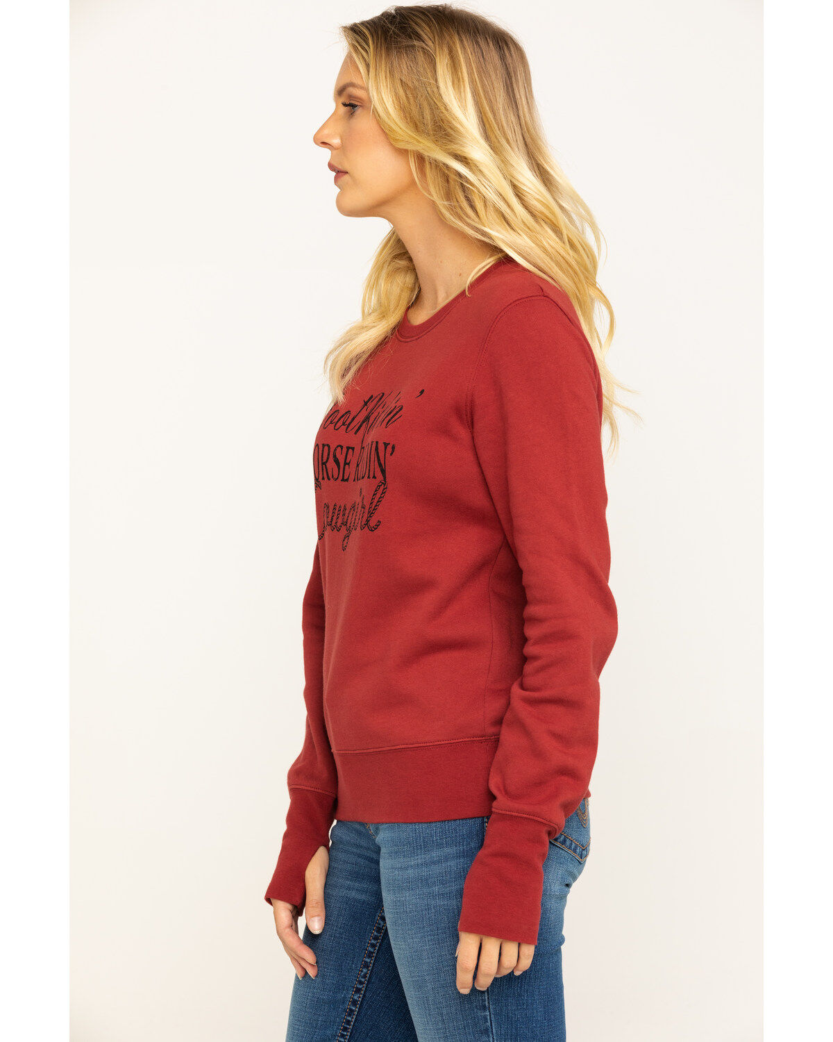 Image #3 - Shyanne Women's Rust Cowgirl Sweatshirt , , hi-res
