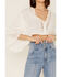 Flying Tomato Women's Postcards From Me Flare Jeans, Blue, hi-res