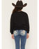 Image #4 - Wrangler X Lainey Wilson Girls' Cowboy Crew Neck Pullover Sweatshirt, Black, hi-res