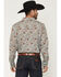 Image #4 - Gibson Trading Co Men's Retro King Floral Print Long Sleeve Button-Down Western Shirt, Light Blue, hi-res