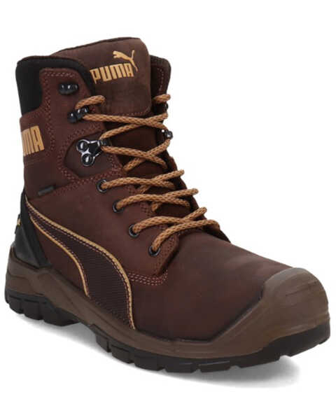Puma Safety Men's Conquest CTX High Waterproof Work Boots - Soft Toe, Brown, hi-res