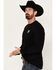 Image #2 - RANK 45® Men's Bedford American Flag Long Sleeve Graphic T-Shirt, Black, hi-res