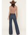 Image #3 - Wrangler Women's 70's Flare Stretch Denim Jeans, Dark Wash, hi-res
