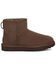 UGG Women's Classic Mini II Lined Short Suede Boots - Round Toe, Dark Brown, hi-res