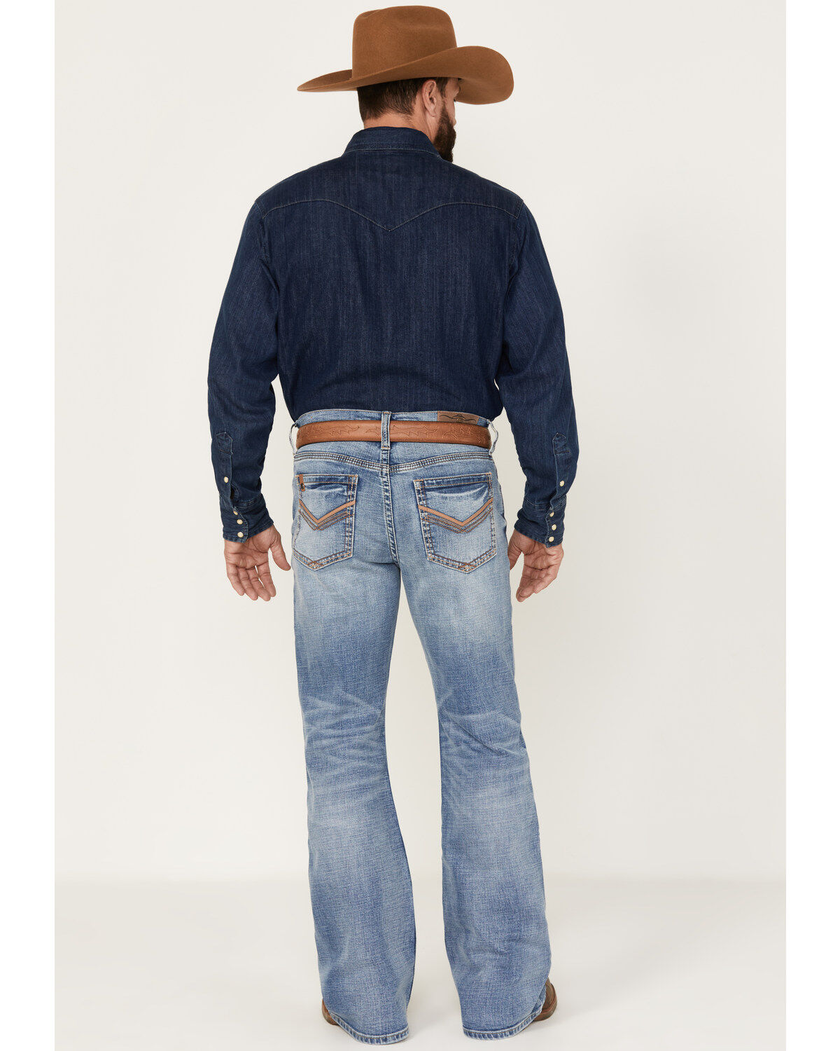 Image #3 - Cody James Men's Dodge City Light Wash Relaxed Boot Stretch Denim Jeans, , hi-res