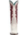 Image #3 - Corral Women's Studded Overlay Tall Western Boots - Snip Toe, White, hi-res