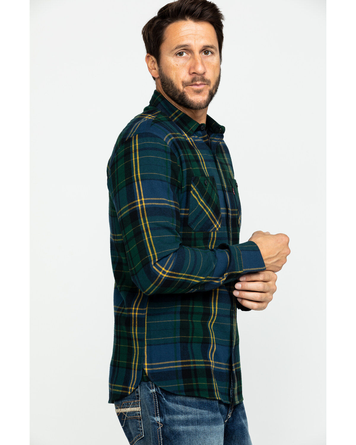 levi mens flannel shirts