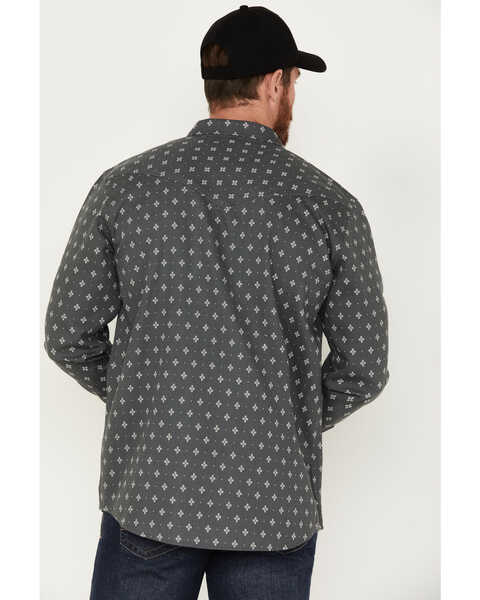 Image #4 - Cody James Men's FR Geo Print Long Sleeve Snap Work Shirt , Charcoal, hi-res