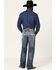 Cinch Men's Grant Medium Stonewash Broken Twill Performance Stretch Relaxed Bootcut Jeans , Indigo, hi-res