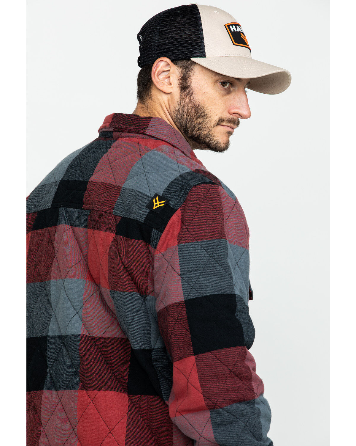 Image #5 - Hawx Men's Red Quilted Plaid Shirt Work Jacket - Big, , hi-res