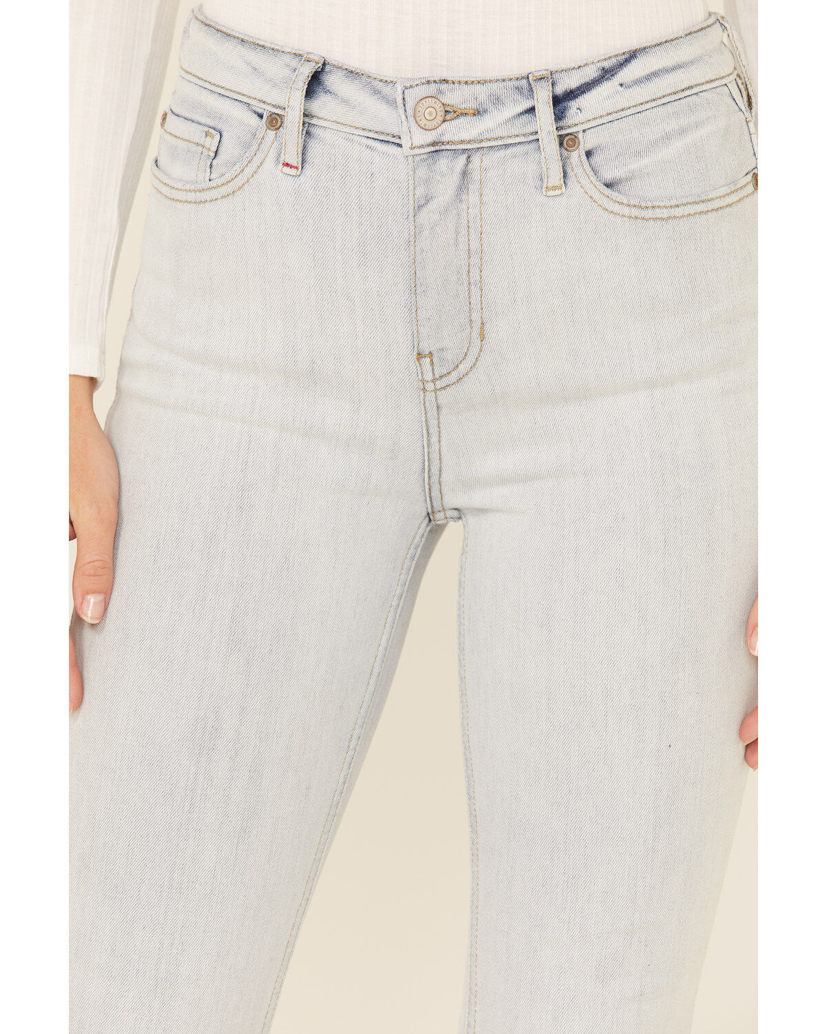 Image #3 - Idyllwind Women's Light Wash Friendship High Rise Flare Jeans, Light Blue, hi-res
