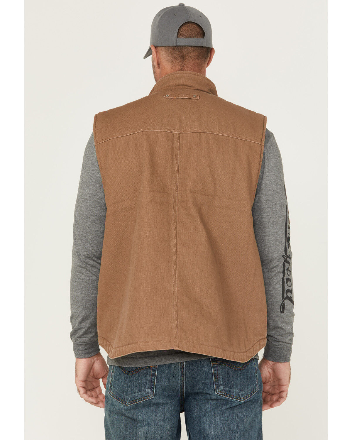 Image #4 - Thorogood Men's Heritage Stonewashed Canvas Vest, Khaki, hi-res