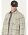 Image #2 - Hawx Men's Gritstone Plaid Print Button-Down Shirt Jacket, Tan, hi-res