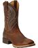 Ariat Men's Hybrid Rancher Western Performance Boots - Broad Square Toe, Brown, hi-res