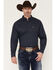 Image #1 - Ariat Men's Canyon Paisley Print Long Sleeve Button-Down Western Shirt, Blue, hi-res