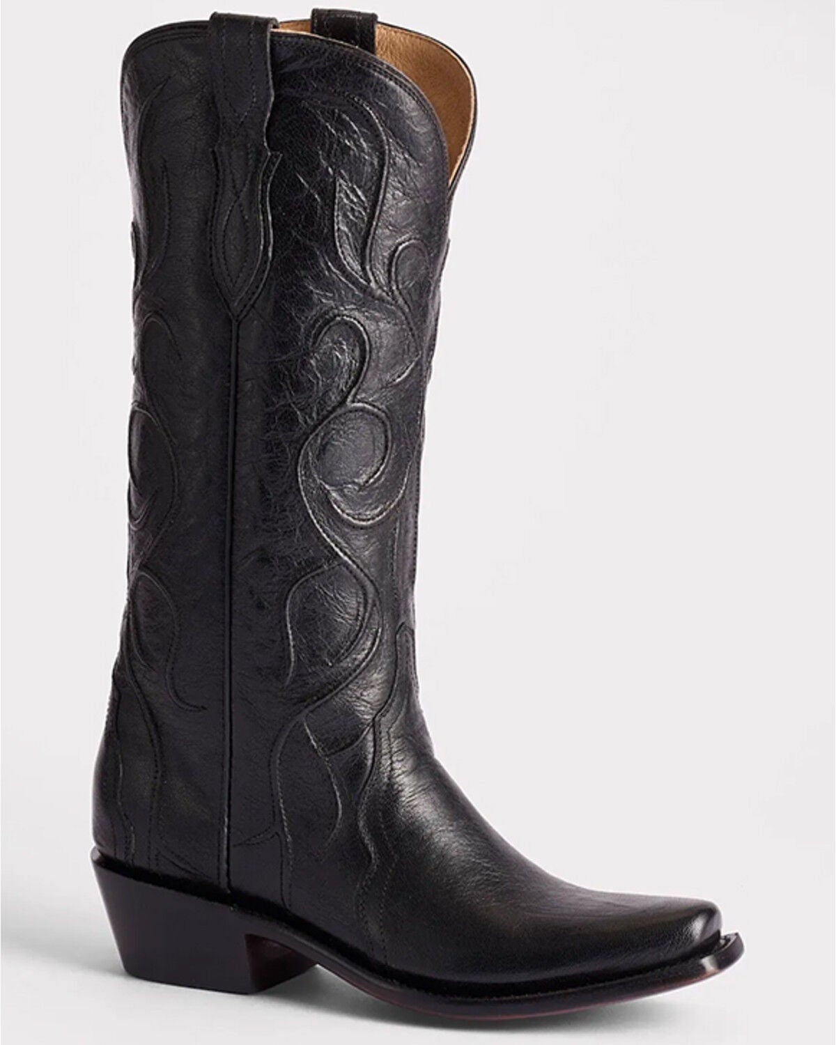 Image #1 - Lucchese Women's Patsy Western Boots - Square Toe, Black, hi-res