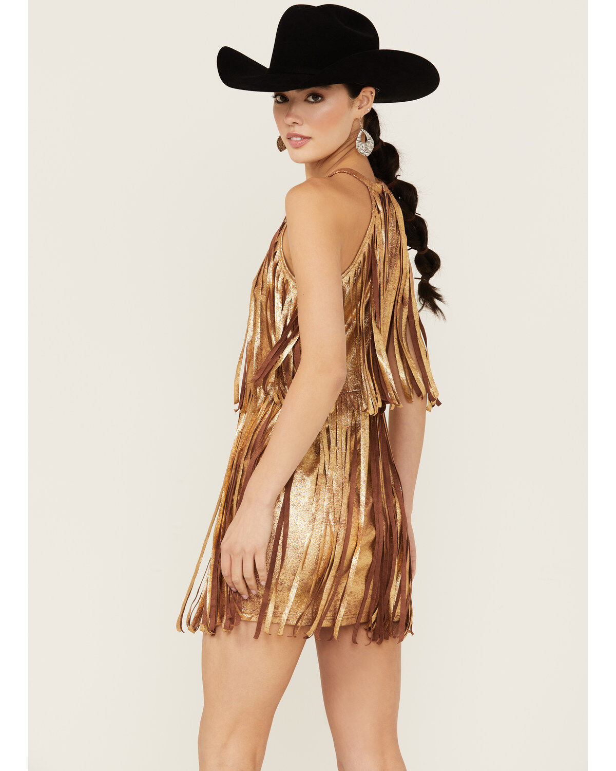 Image #4 - Idyllwind Women's Tucker Faux Suede Fringe Mini Dress, Brown, hi-res