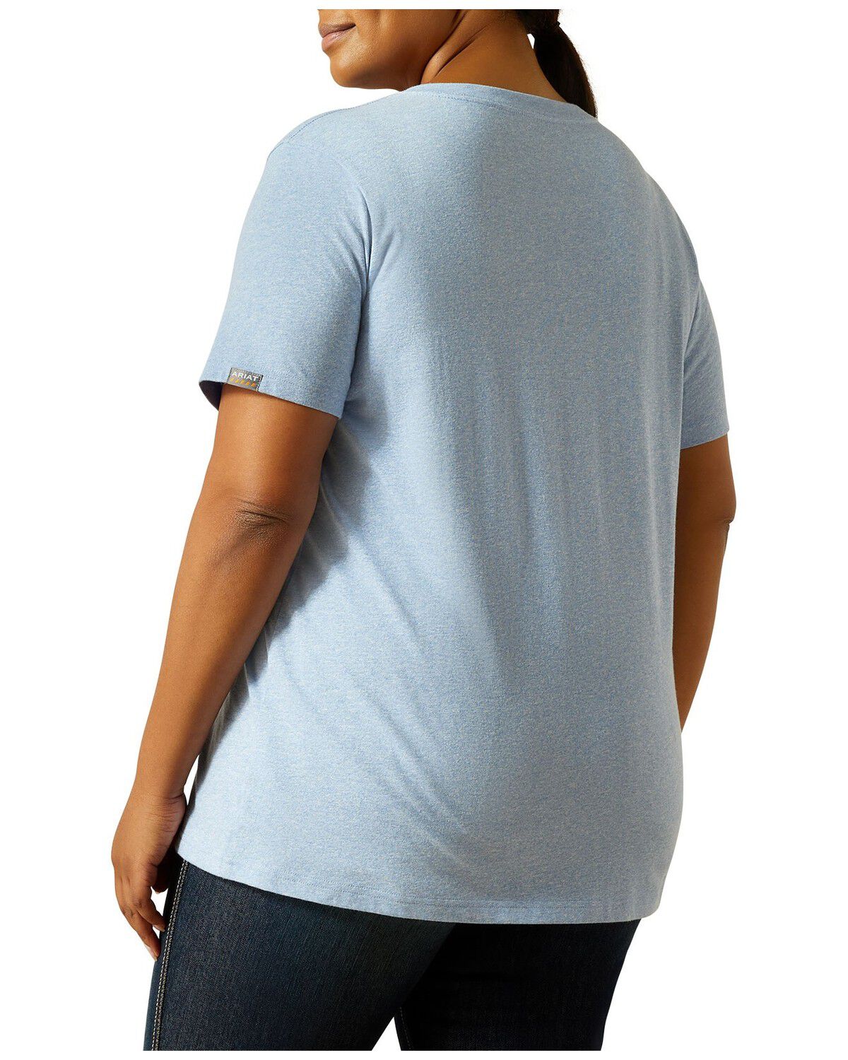 Image #2 - Ariat Women's Rebar Heather Short Sleeve Work Tee - Plus, , hi-res