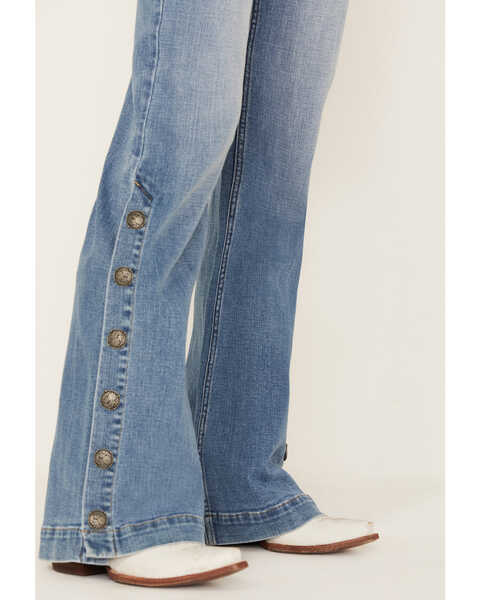 Image #2 - Idyllwind Women's Burch Light Wash High Risin Snap Trouser Jeans, Light Medium Wash, hi-res