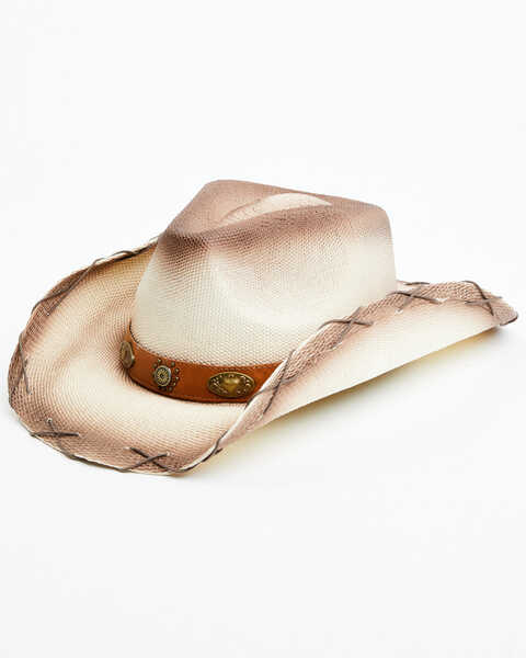 Cody James Men's Ulysses Concho Western Straw Hat, Natural, hi-res