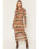 Image #1 - Wrangler Retro Women's Landscape Long Sleeve Mesh Maxi Dress, Mustard, hi-res