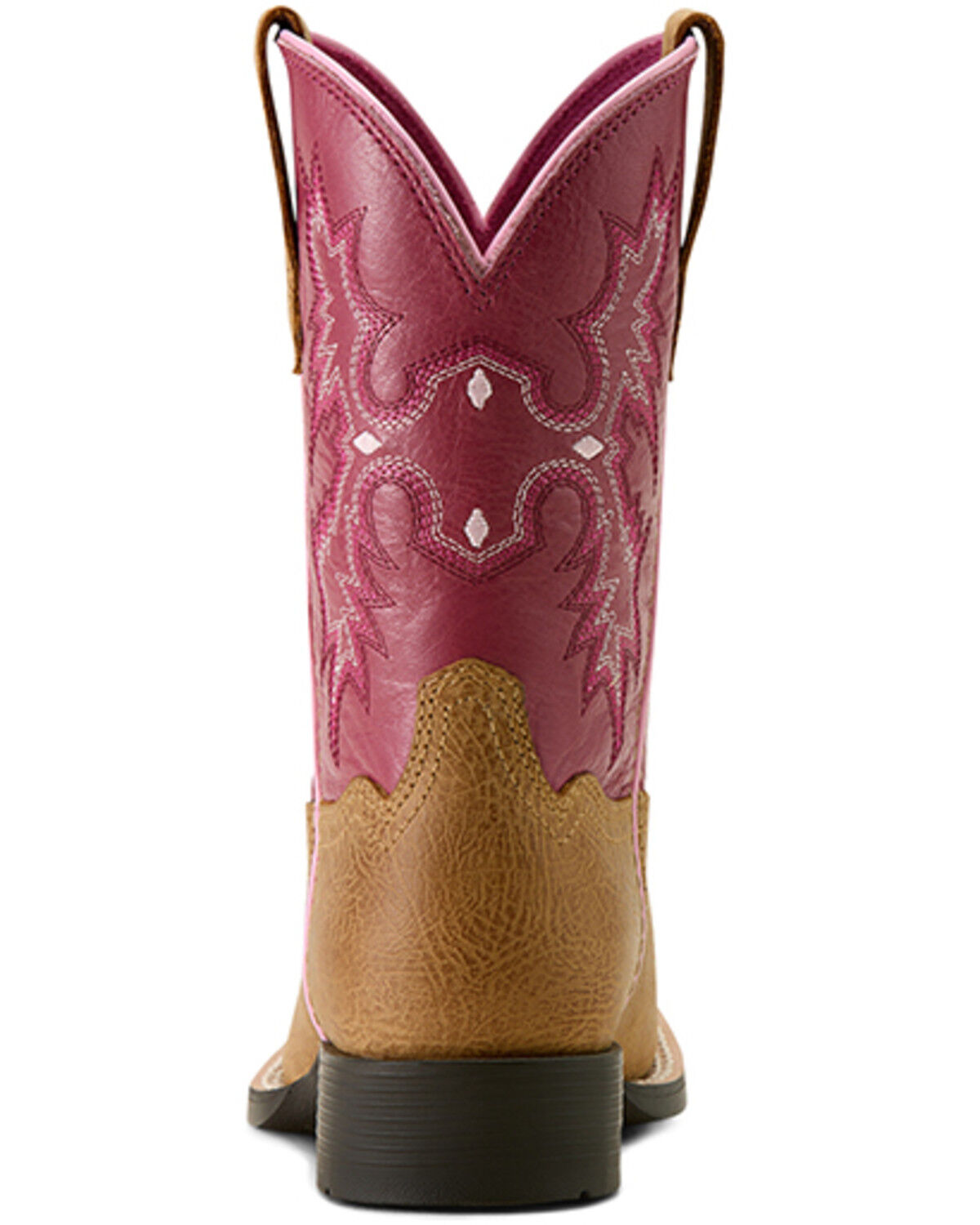 Image #3 - Ariat Girls' Tombstone Western Boots - Broad Square Toe, Pink, hi-res