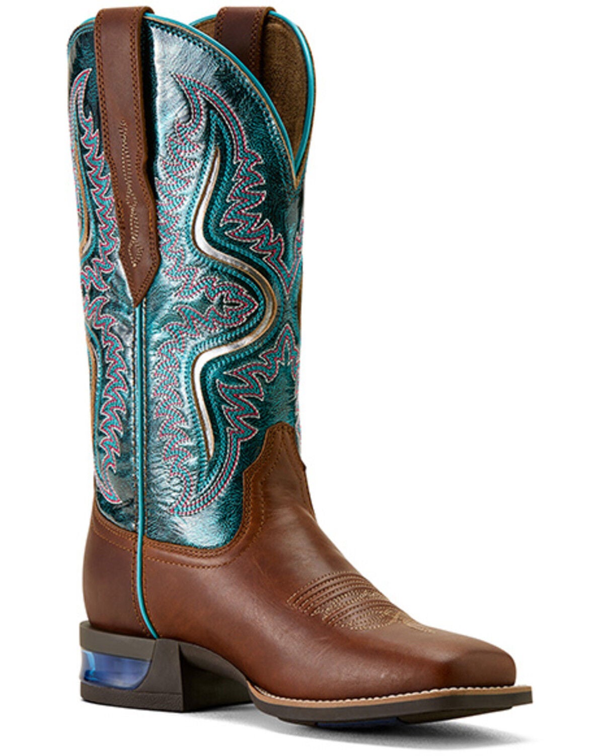 Image #1 - Ariat Women's Captivate Performance Western Boots - Broad Square Toe, Blue, hi-res
