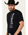 Jack Daniel's Men's Black Vertical Logo Graphic Short Sleeve T-Shirt , Black, hi-res