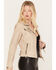 Mauritius Leather Women's Christy Scatter Star Leather Jacket , Black/white, hi-res
