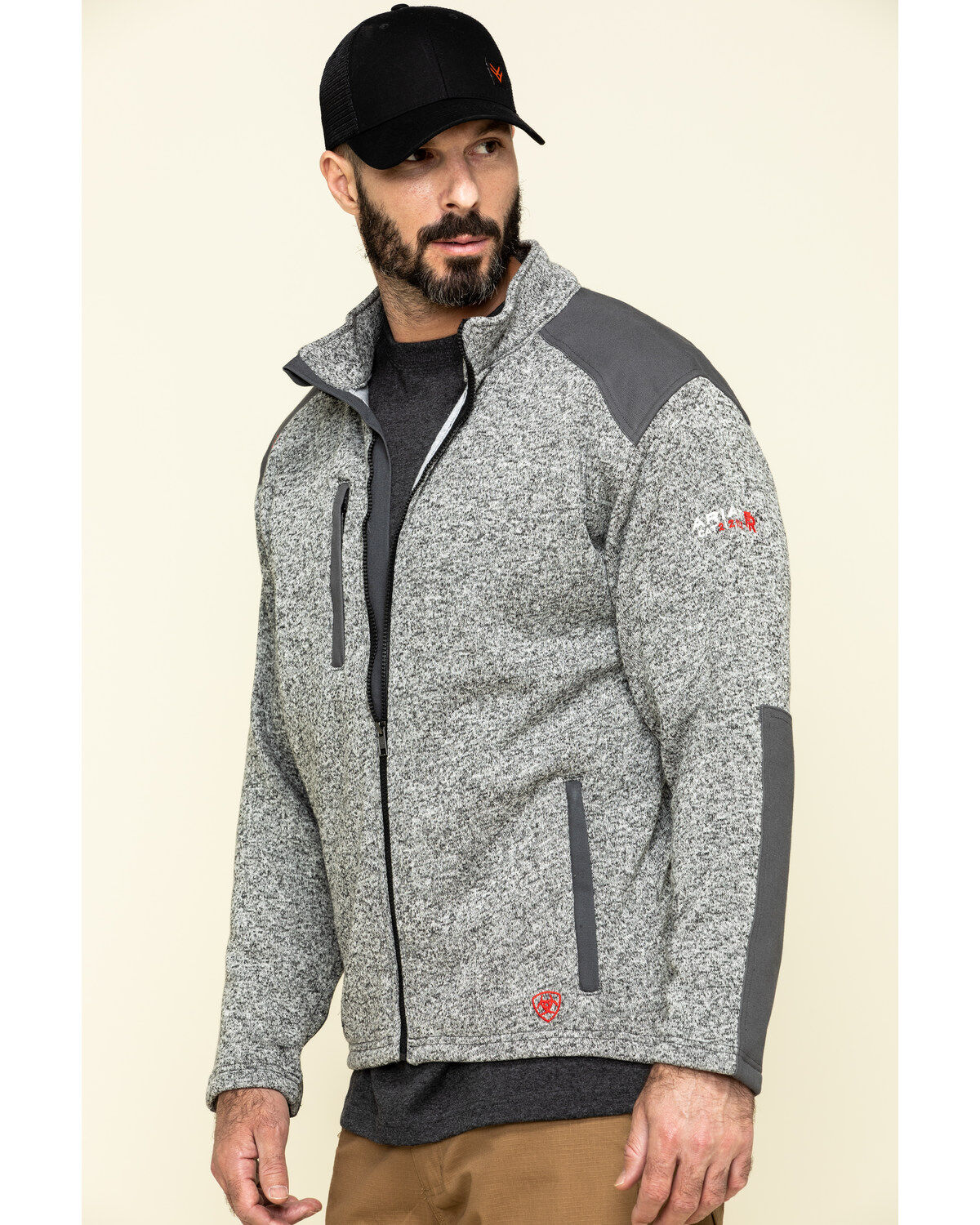 Image #3 - Ariat Men's FR Caldwell Zip-Up Work Sweater Jacket - Big, , hi-res