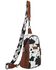 Image #3 - Wrangler Women's Boot Barn Exclusive Daisy Cow Print Sling Bag, Brown, hi-res